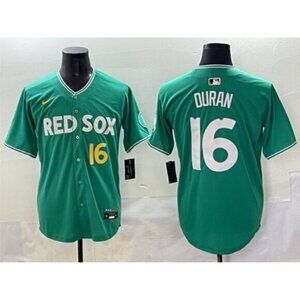 Mens Kids Youths 16 Jarren Duran Jersey Stitched Green